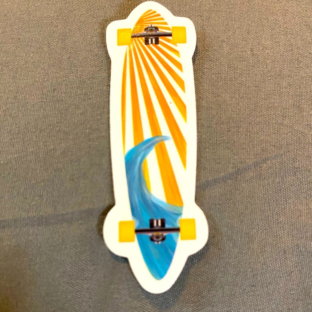 🌈20/$12🌈 Sunburst Wave Skateboard Sticker